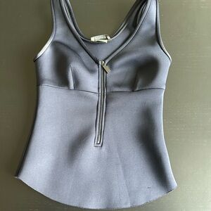 Pinko Navy Blue Fitted Zippered Tank Top